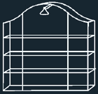 Luxus Sammler Vitrine Crystal, glanz-vernickelt, 50 x 53 x 12 cm, ohne Beleuchtung